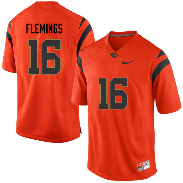 Youth Oregon State Beavers #16 Arex Flemings College Football Jerseys Sale-Orange - Click Image to Close